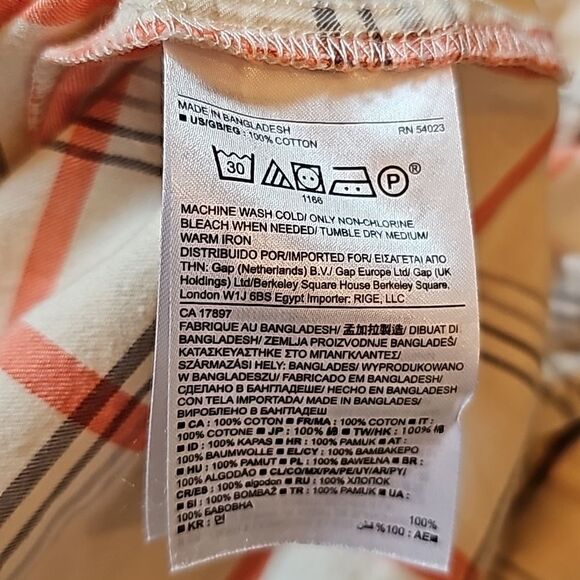 Plaid button down shirt size S Banana Republic cotton - Picture 8 of 9